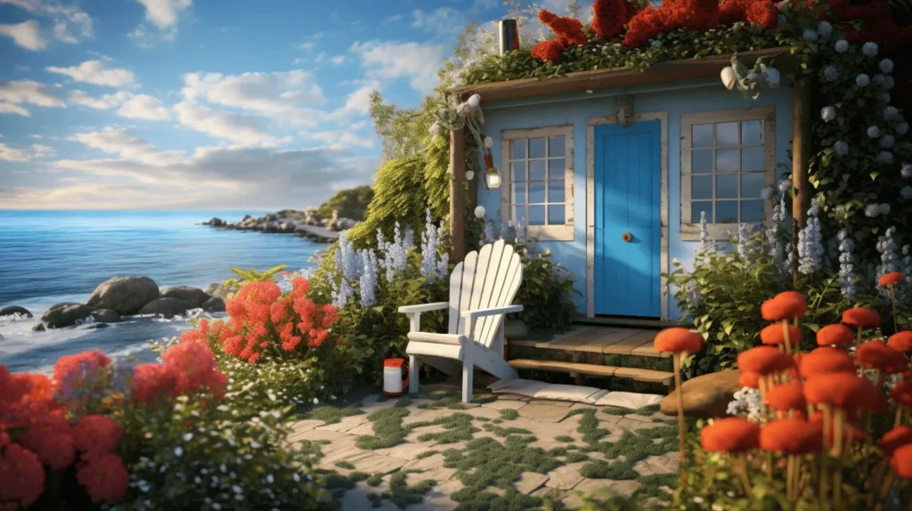 Coastal Tiny House Garden Design